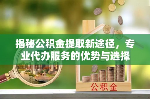 偏关揭秘公积金提取新途径，专业代办服务的优势与选择