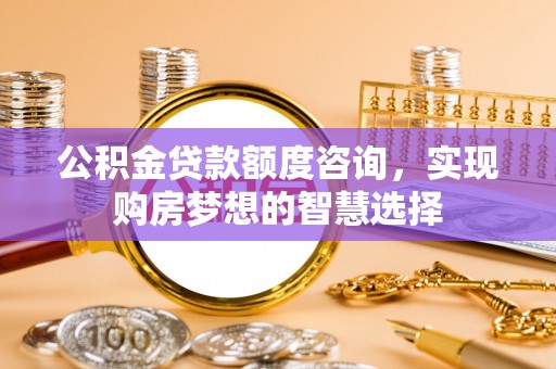 偏关公积金贷款额度咨询，实现购房梦想的智慧选择