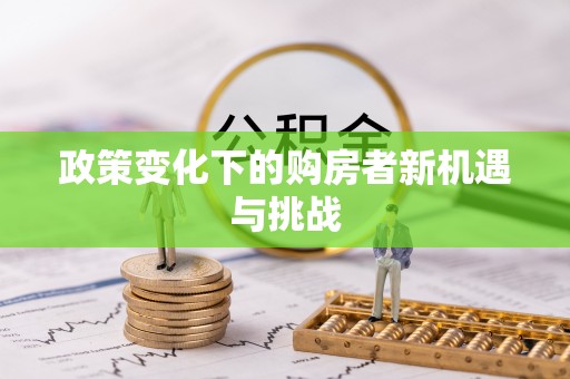 偏关政策变化下的购房者新机遇与挑战