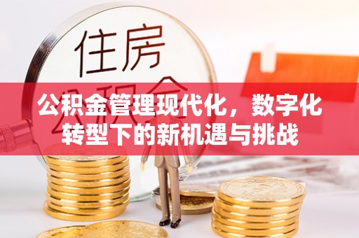 偏关公积金管理现代化，数字化转型下的新机遇与挑战