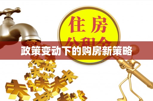 偏关政策变动下的购房新策略