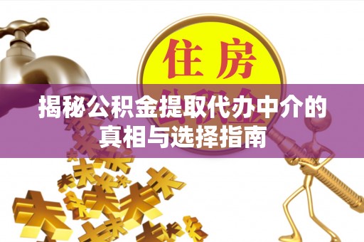 偏关揭秘公积金提取代办中介的真相与选择指南